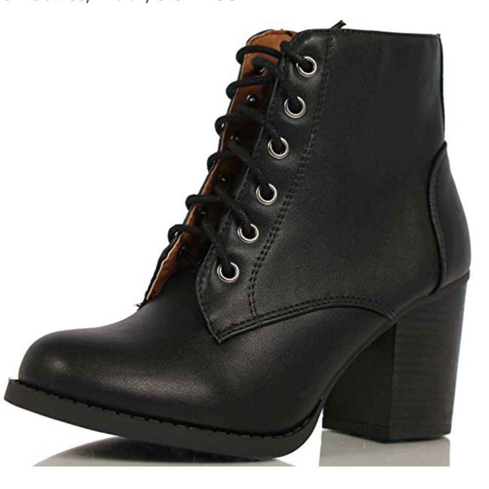Chunky Heel Booties - Black